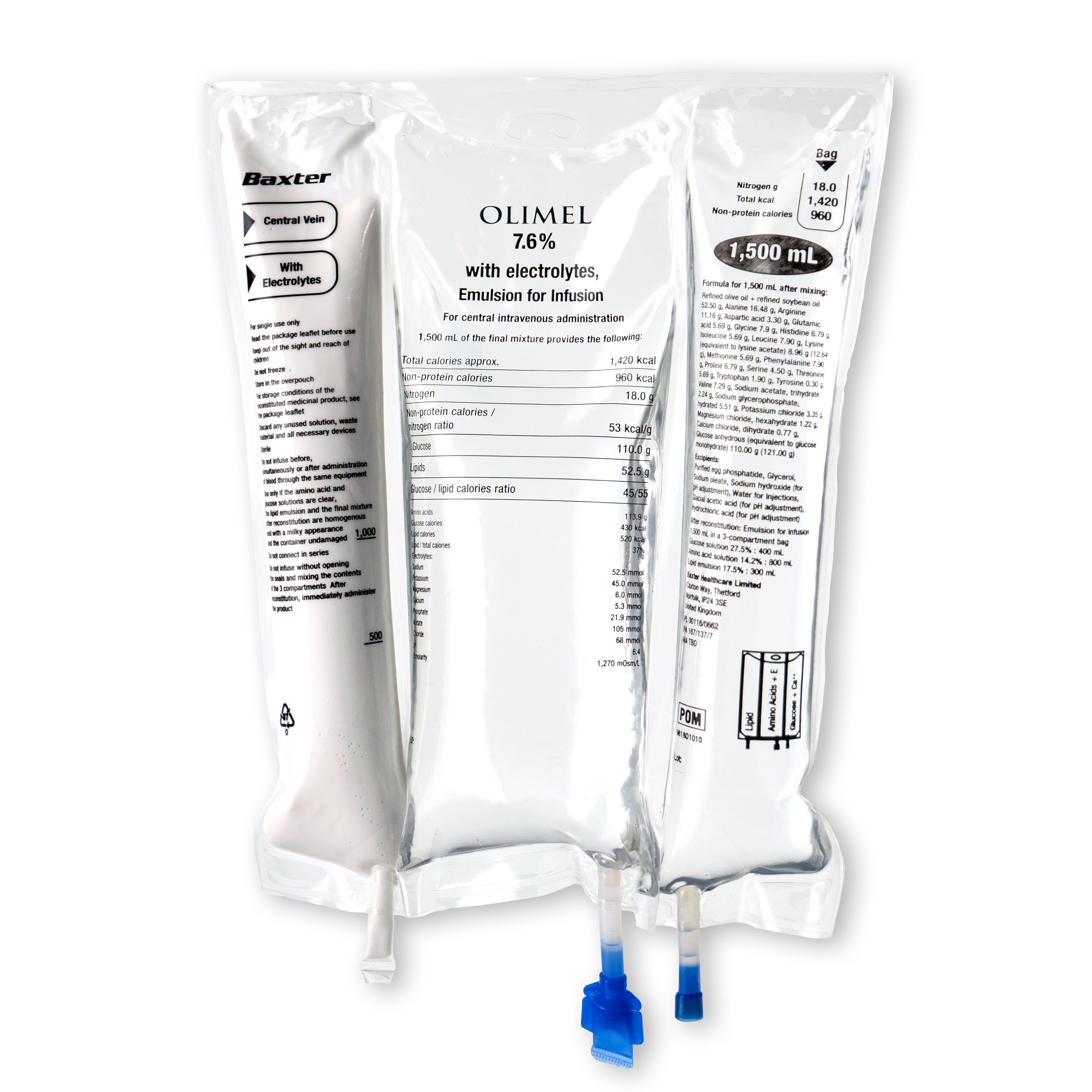 OLIMEL 7,6% Immagine della nutrizione parenterale OLIMEL 7,6%