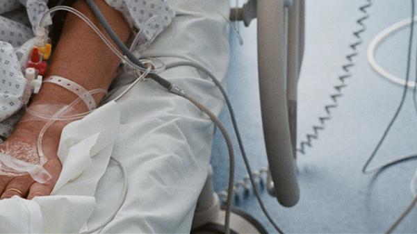 patient in hospital bed