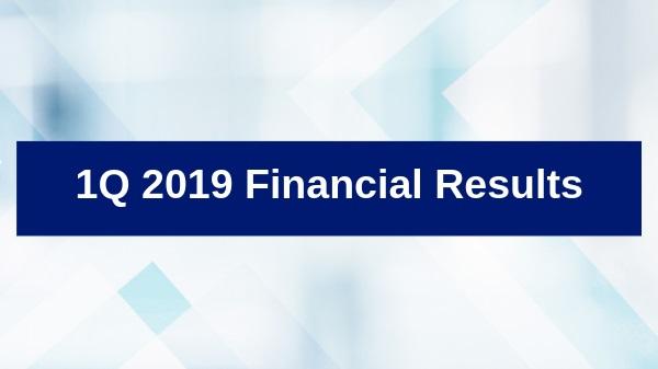 2019 First Quarter Financial Results Thumbnail