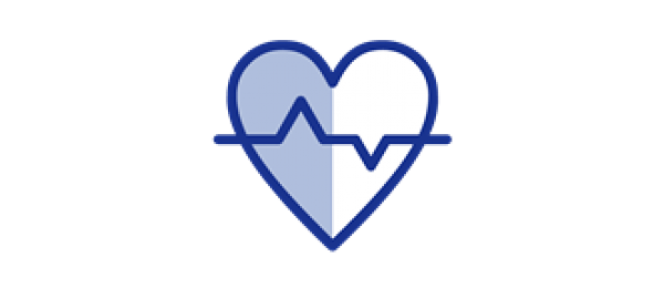 Icon of a heart with a pulse line